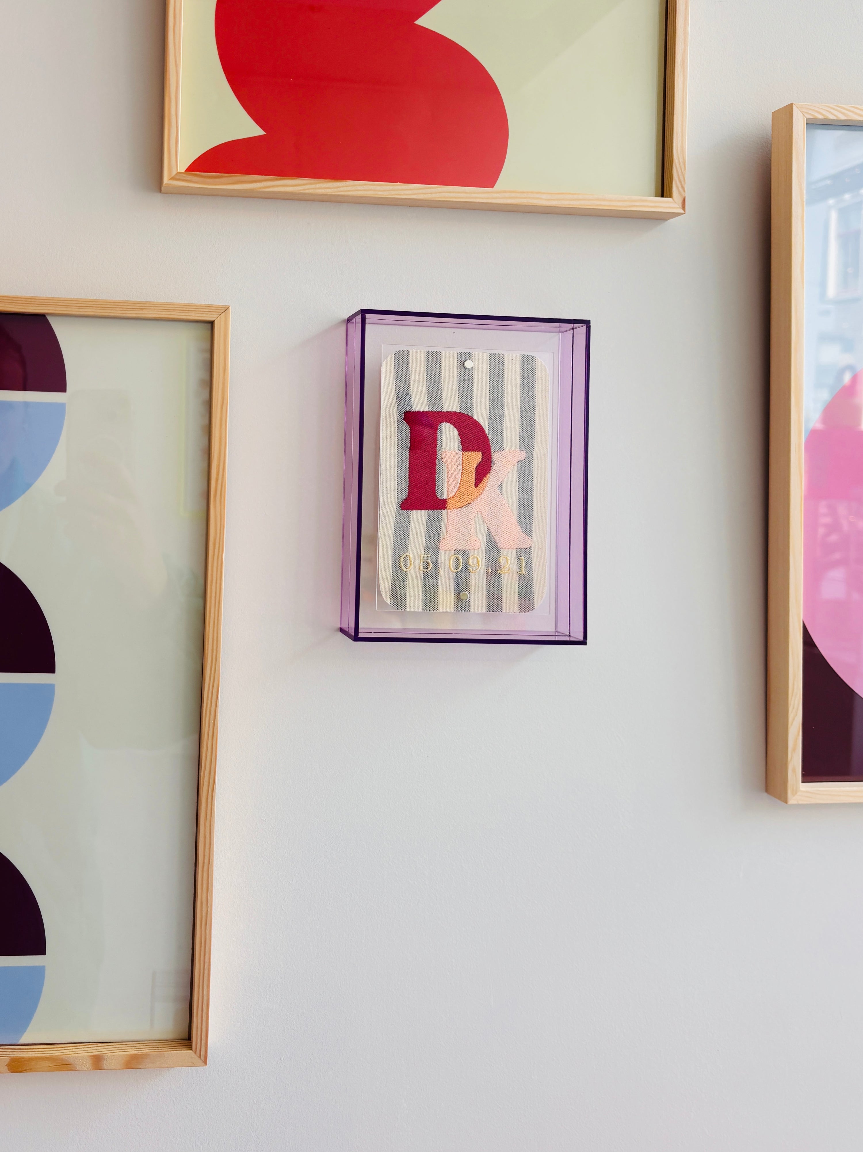The Keepsake Initials - Burgundy & Soft Pink