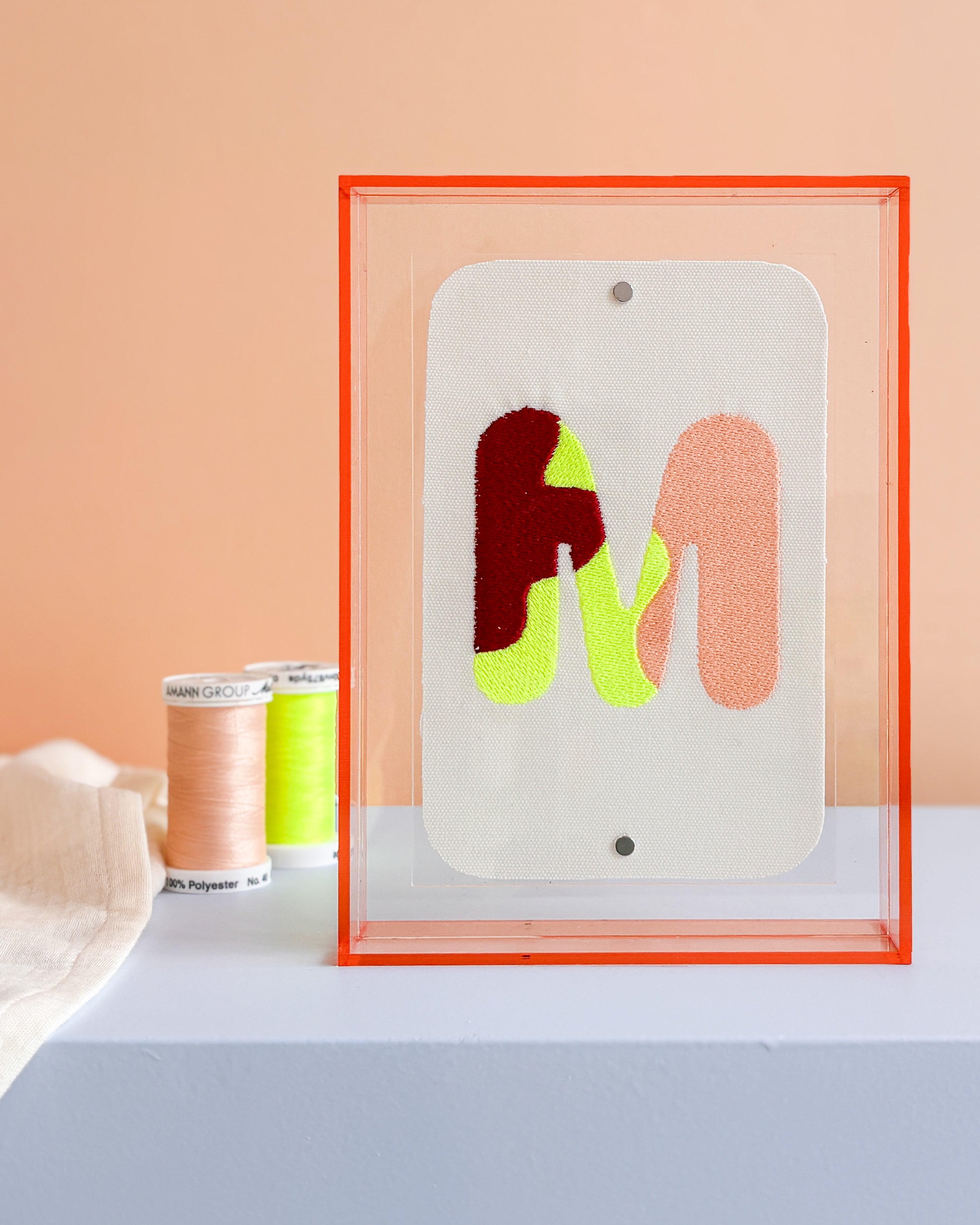 Classic Embroidered Initials - Amber