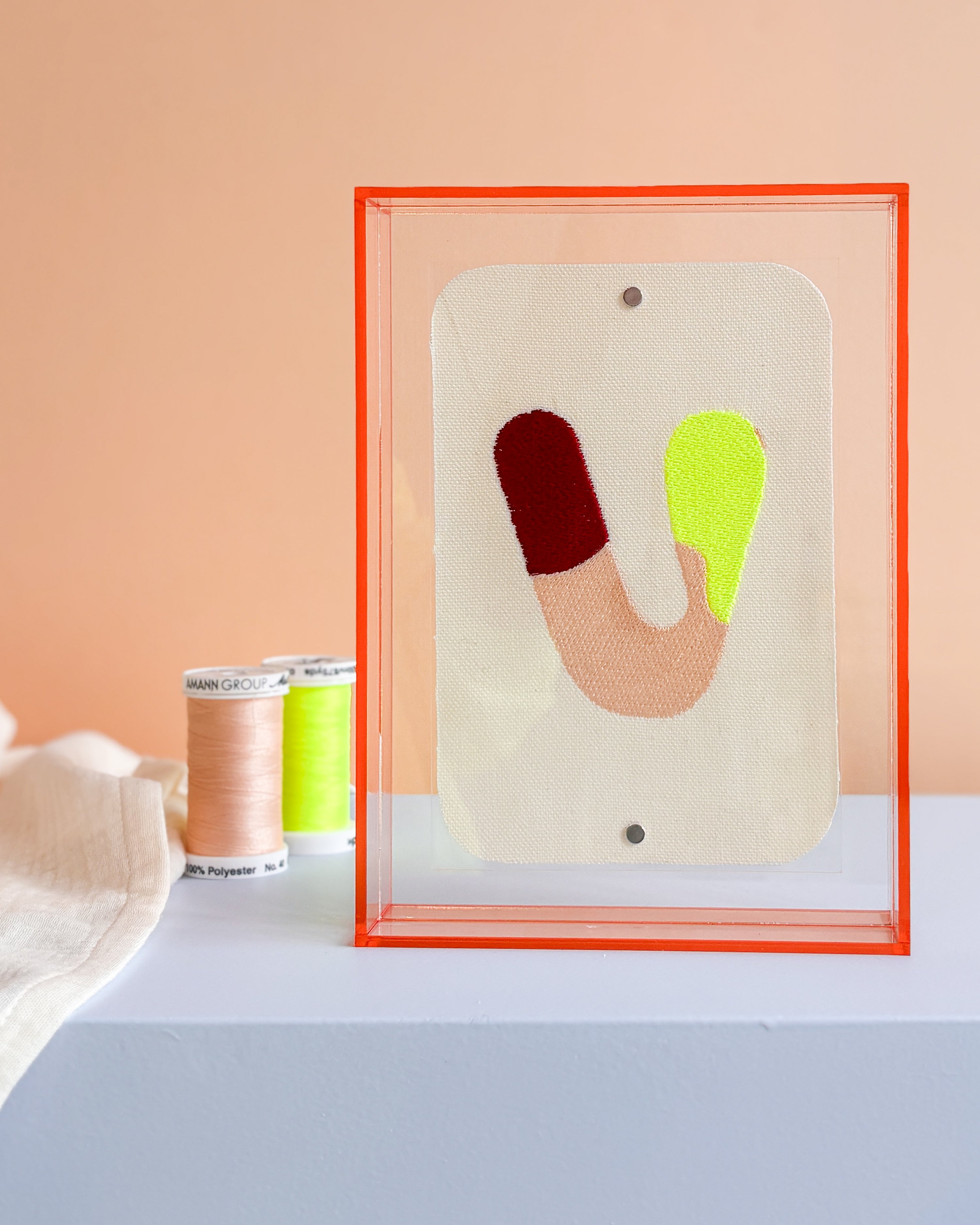 Classic Embroidered Initials - Amber