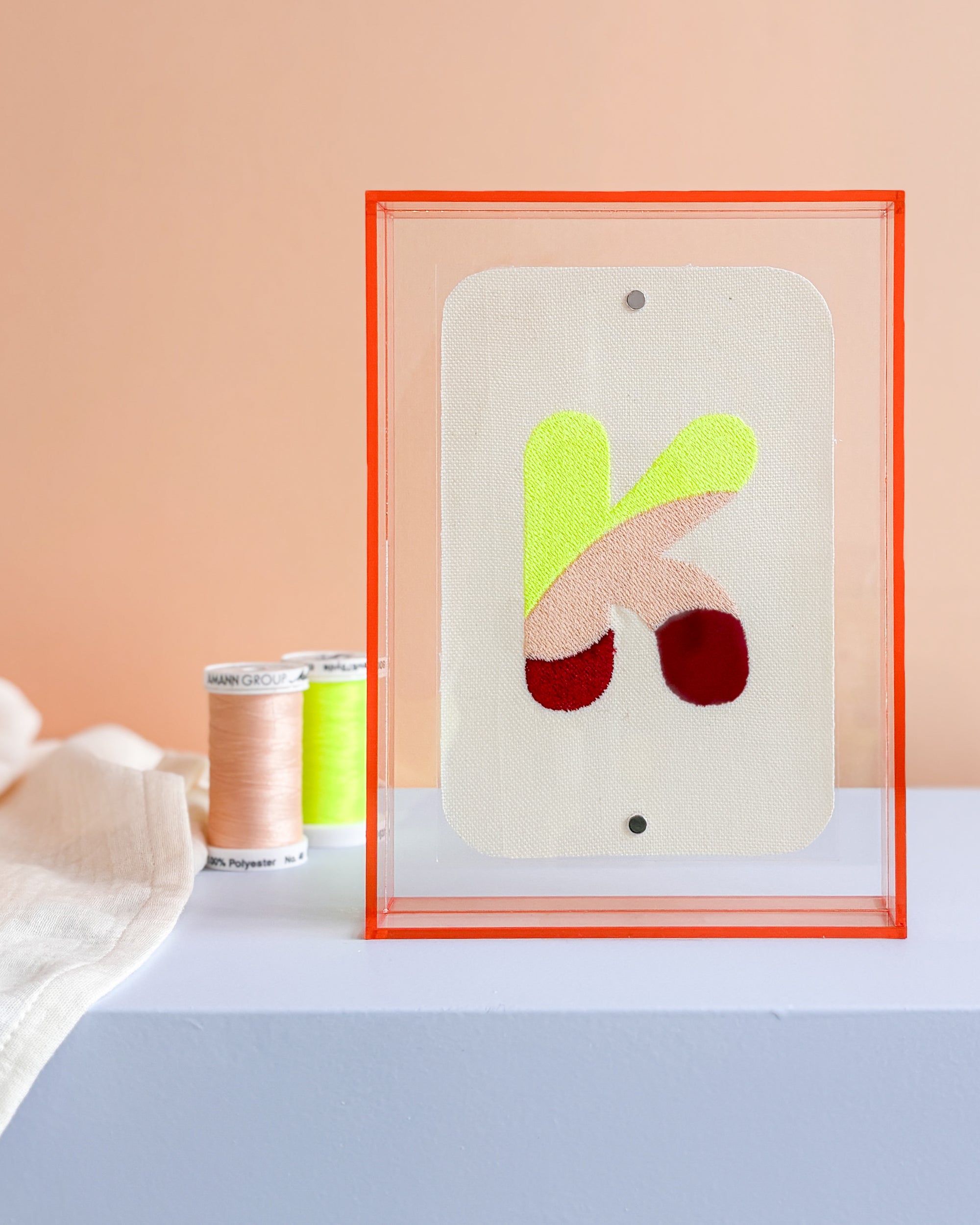 Classic Embroidered Initials - Amber