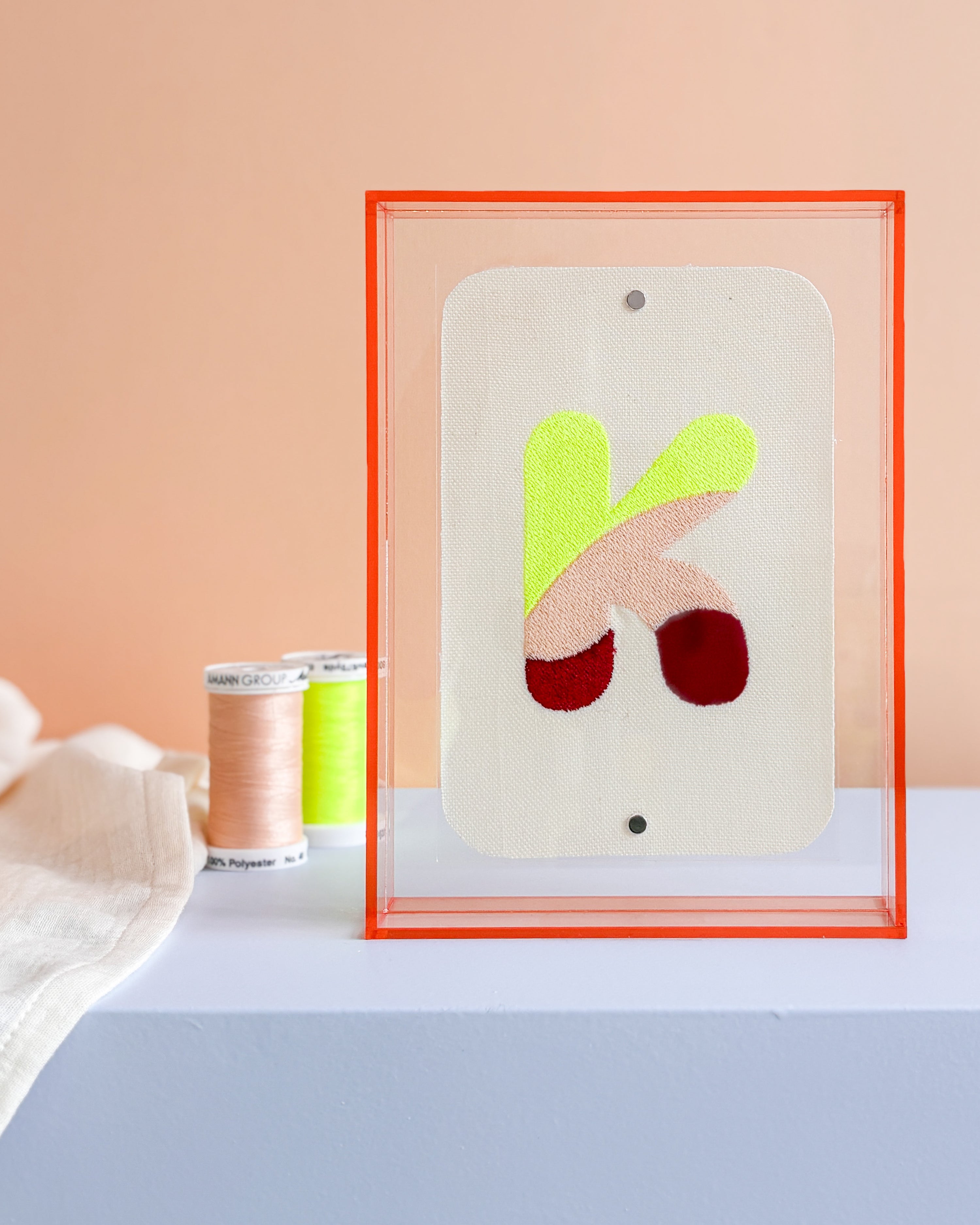 Classic Embroidered Initials - Amber