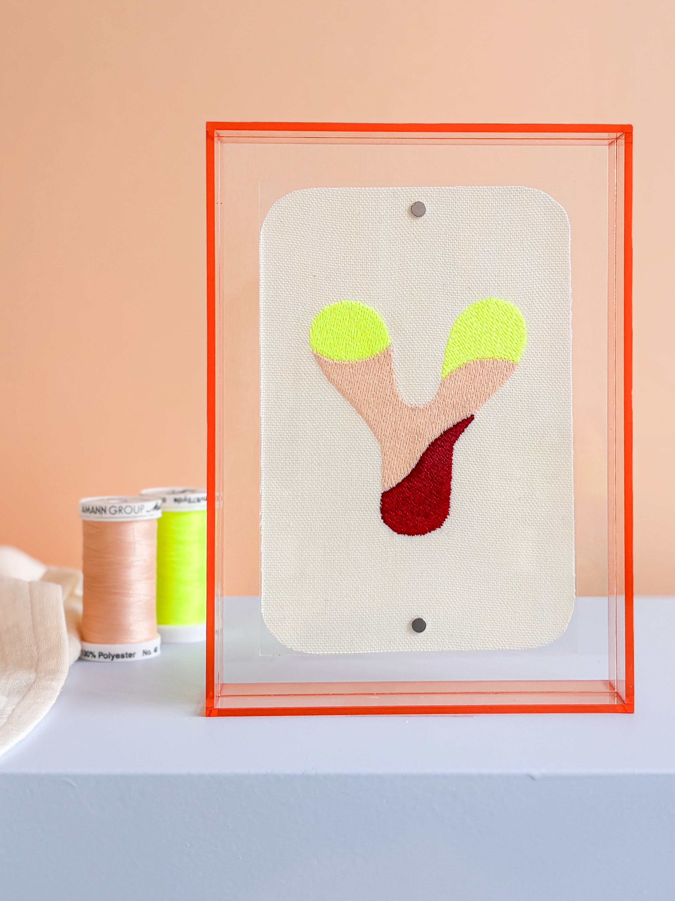 Classic Embroidered Initials - Amber