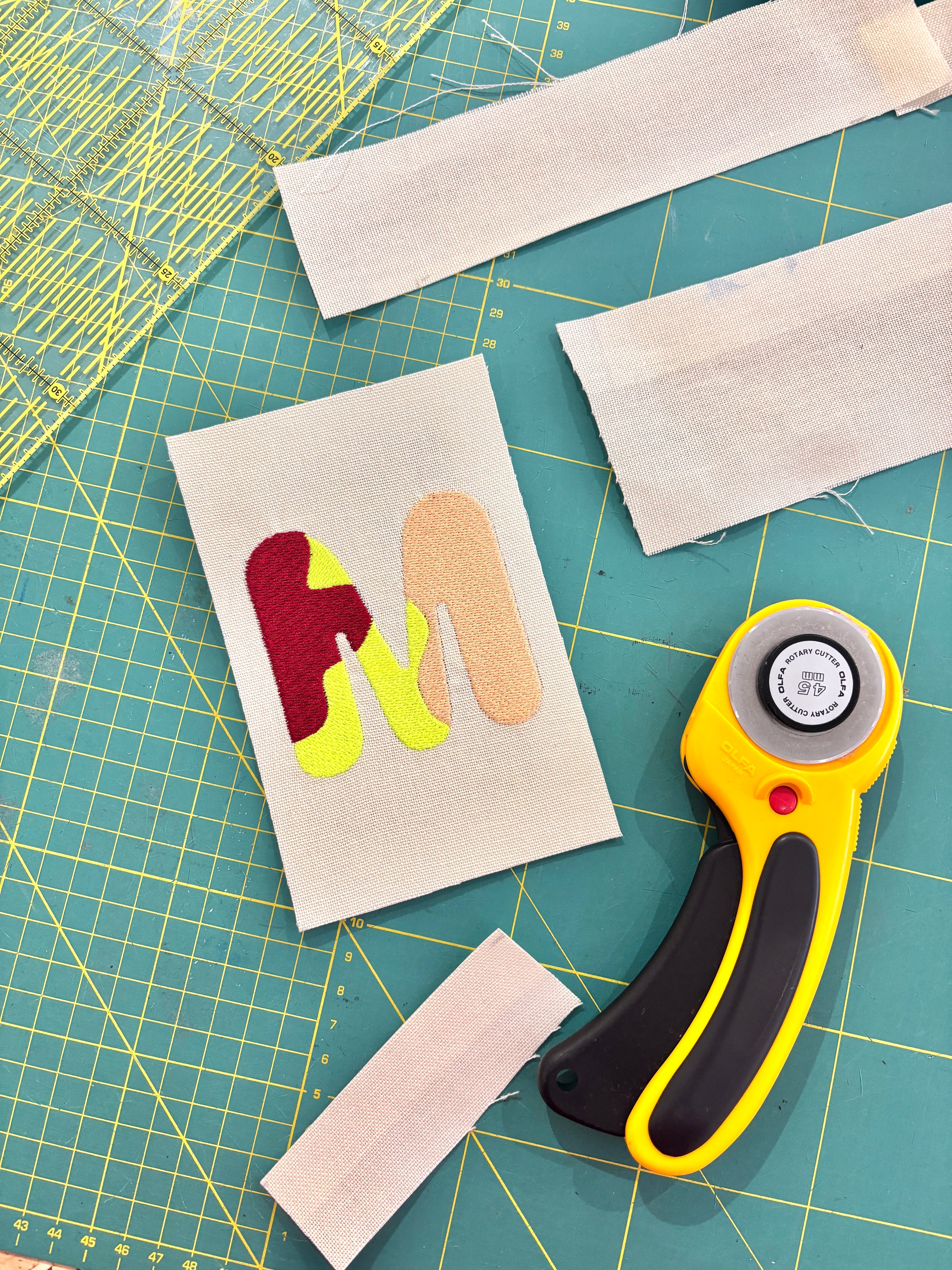 Classic Embroidered Initials - Amber