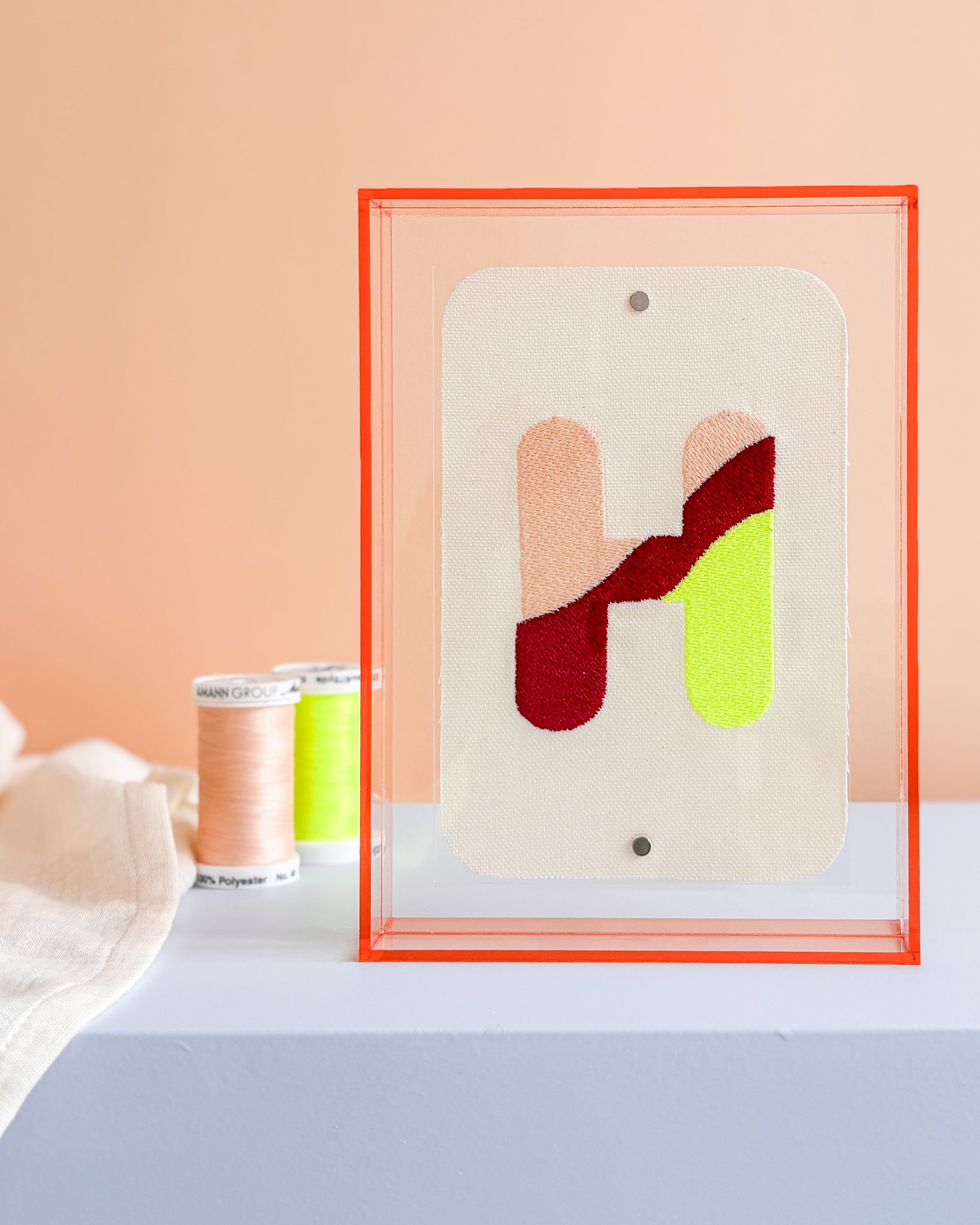 Classic Embroidered Initials - Amber