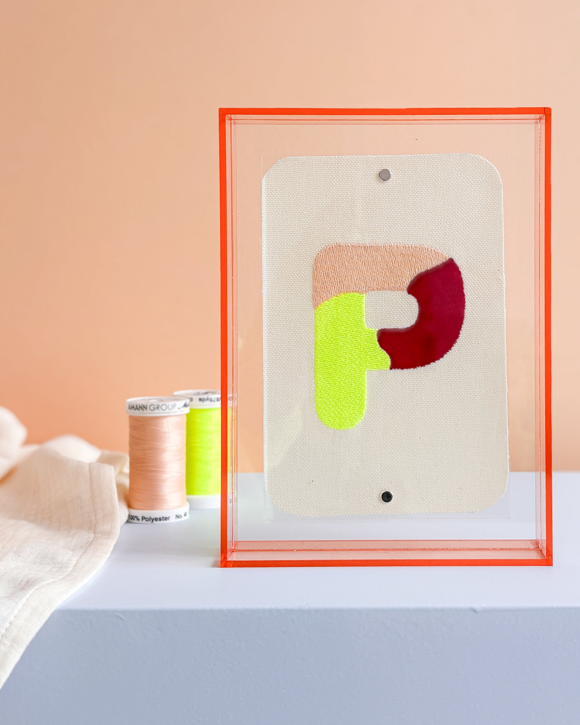 Classic Embroidered Initials - Amber