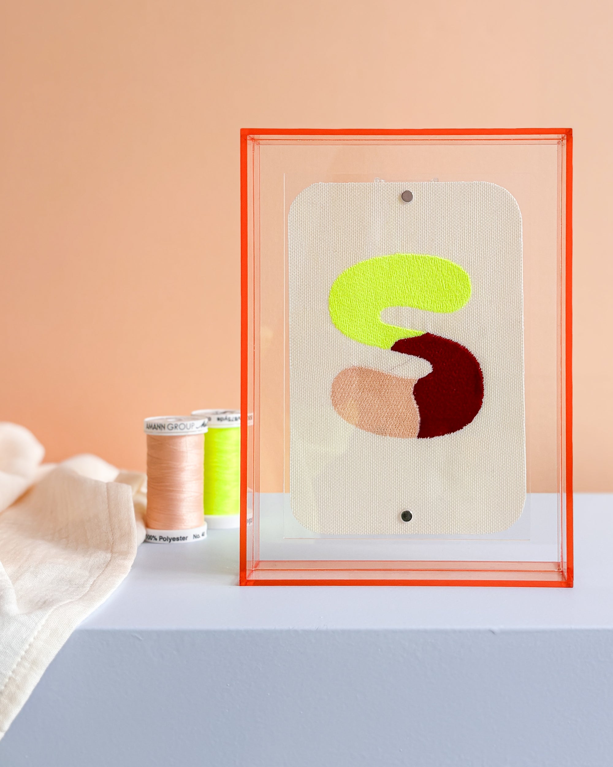 Classic Embroidered Initials - Amber