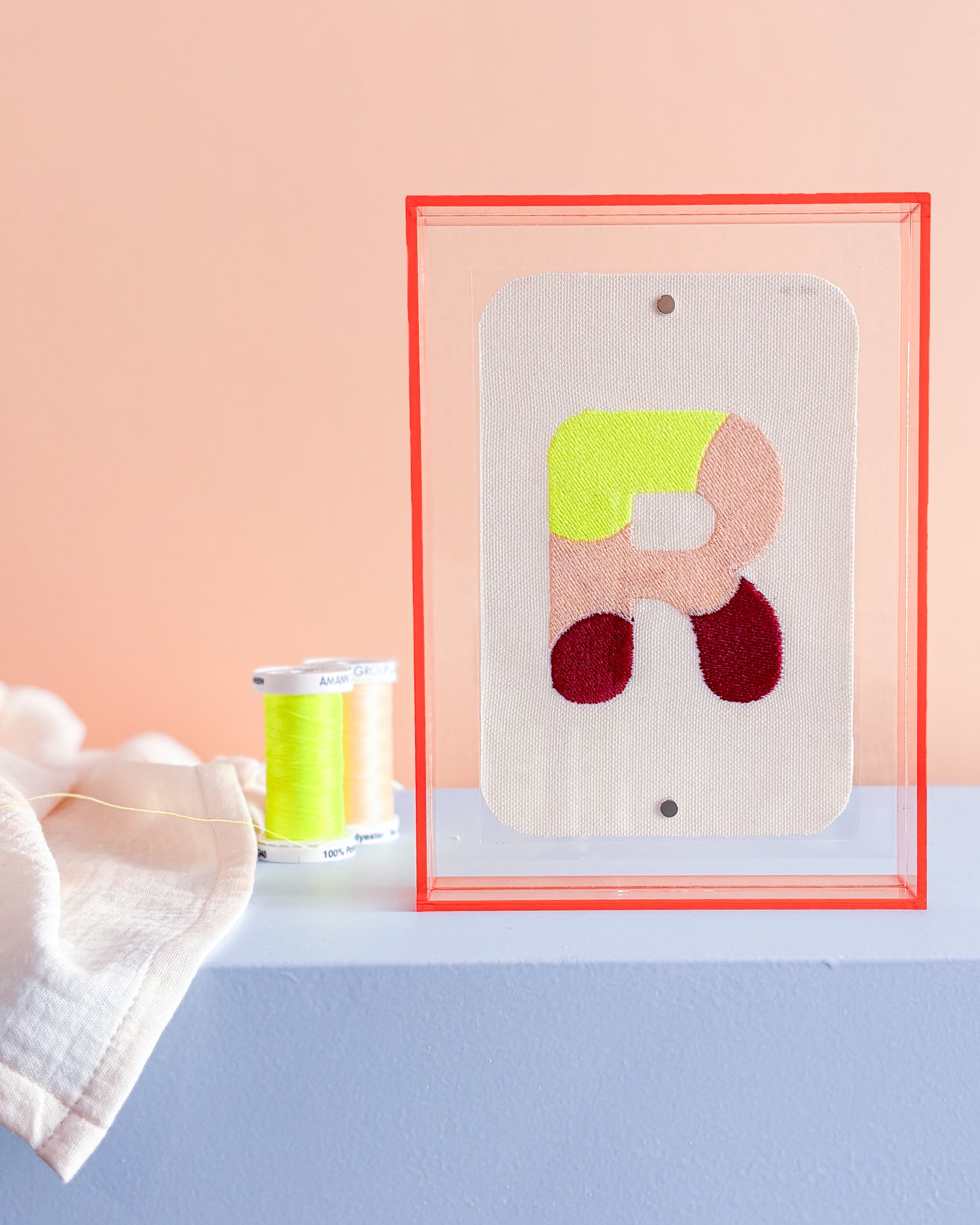 Classic Embroidered Initials - Amber