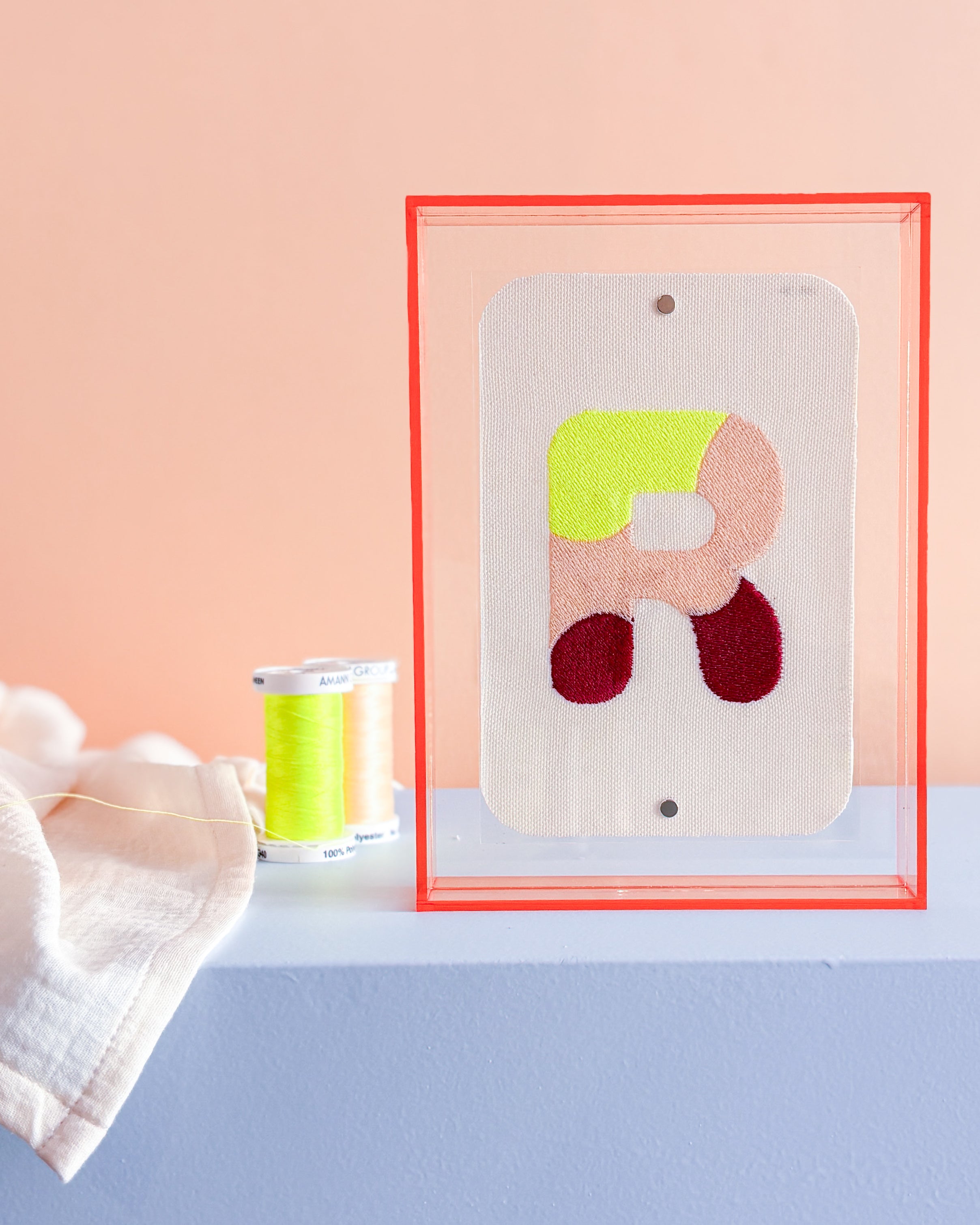 Classic Embroidered Initials - Amber