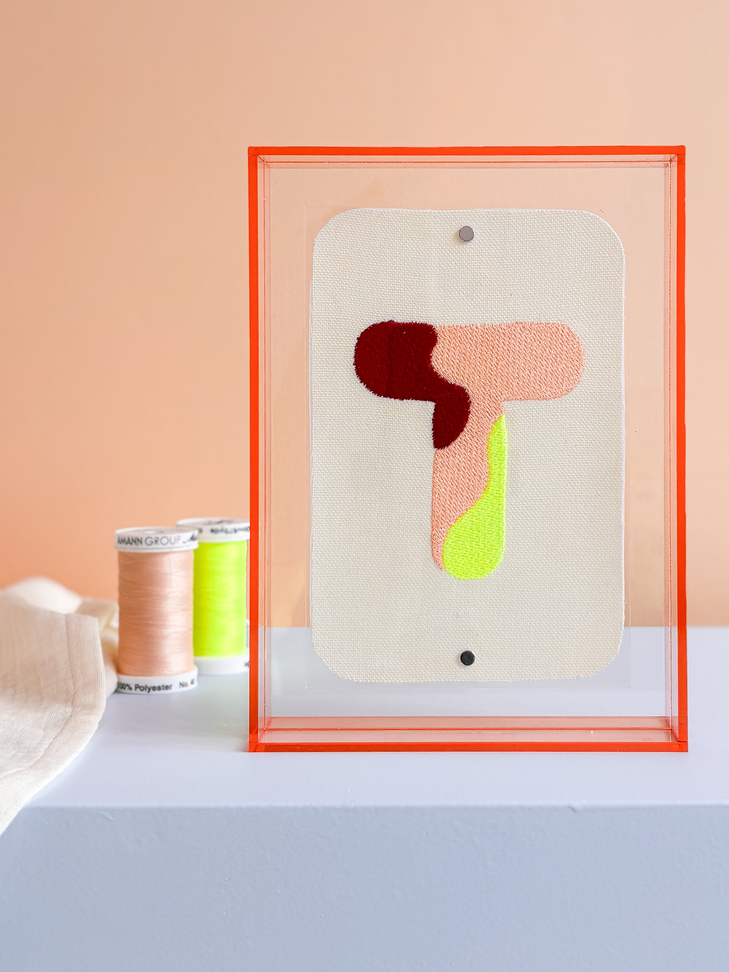 Classic Embroidered Initials - Amber