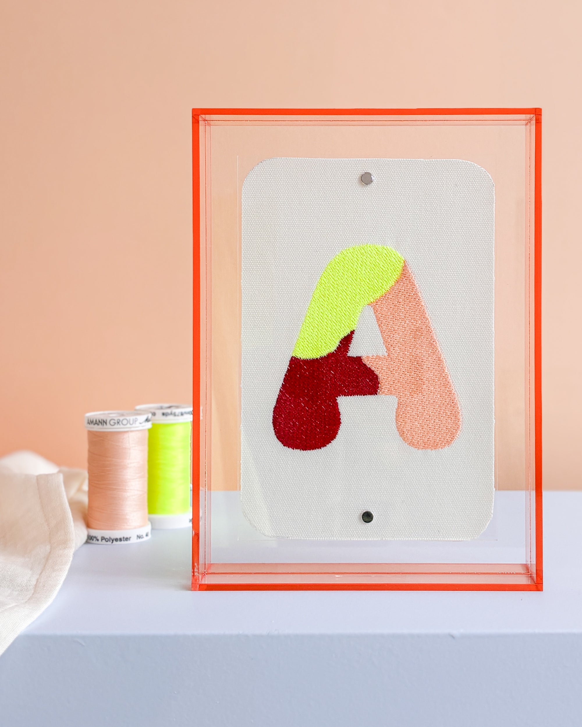 Classic Embroidered Initials - Amber