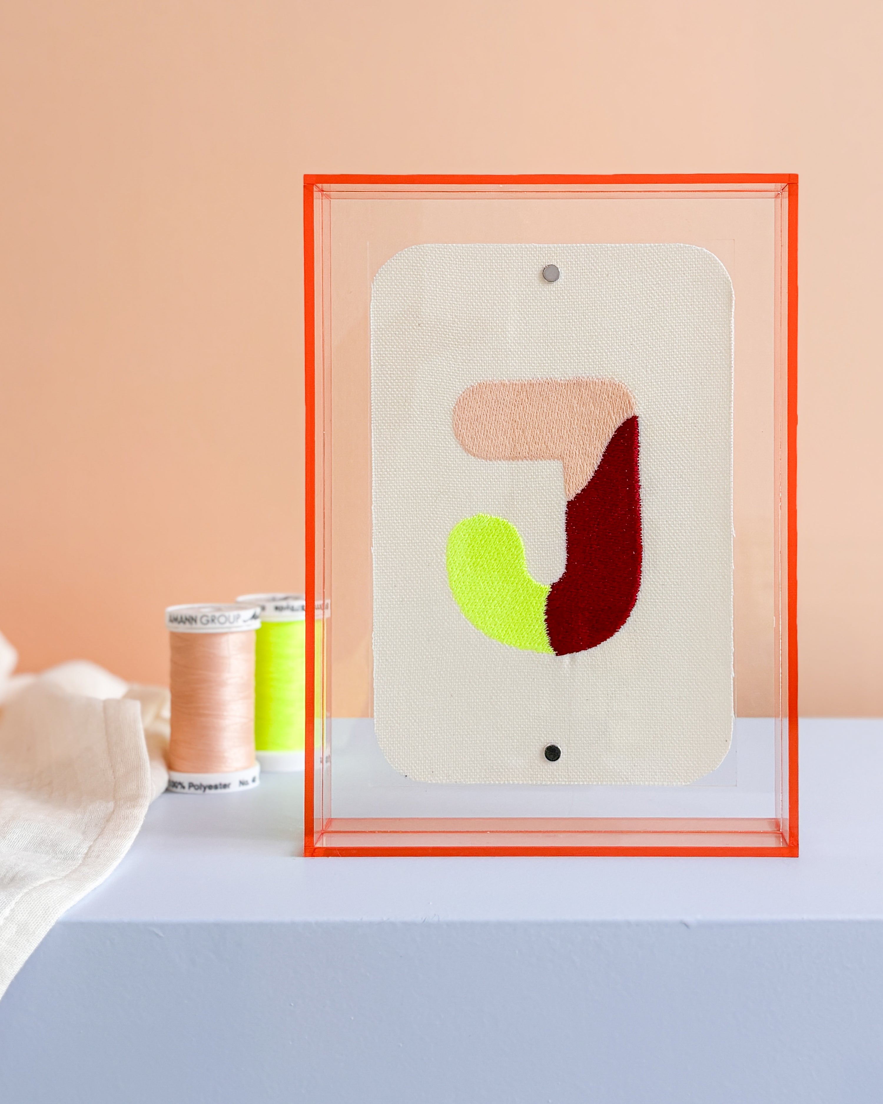 Classic Embroidered Initials - Amber