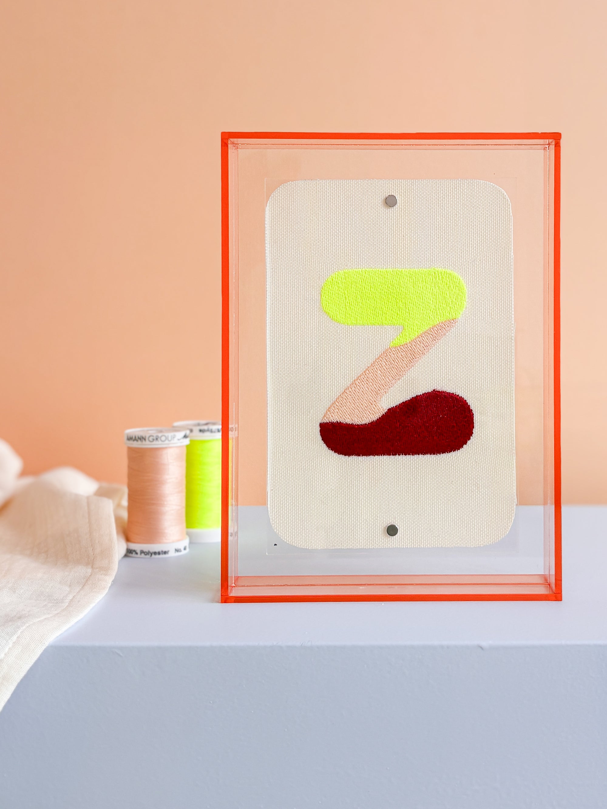 Classic Embroidered Initials - Amber
