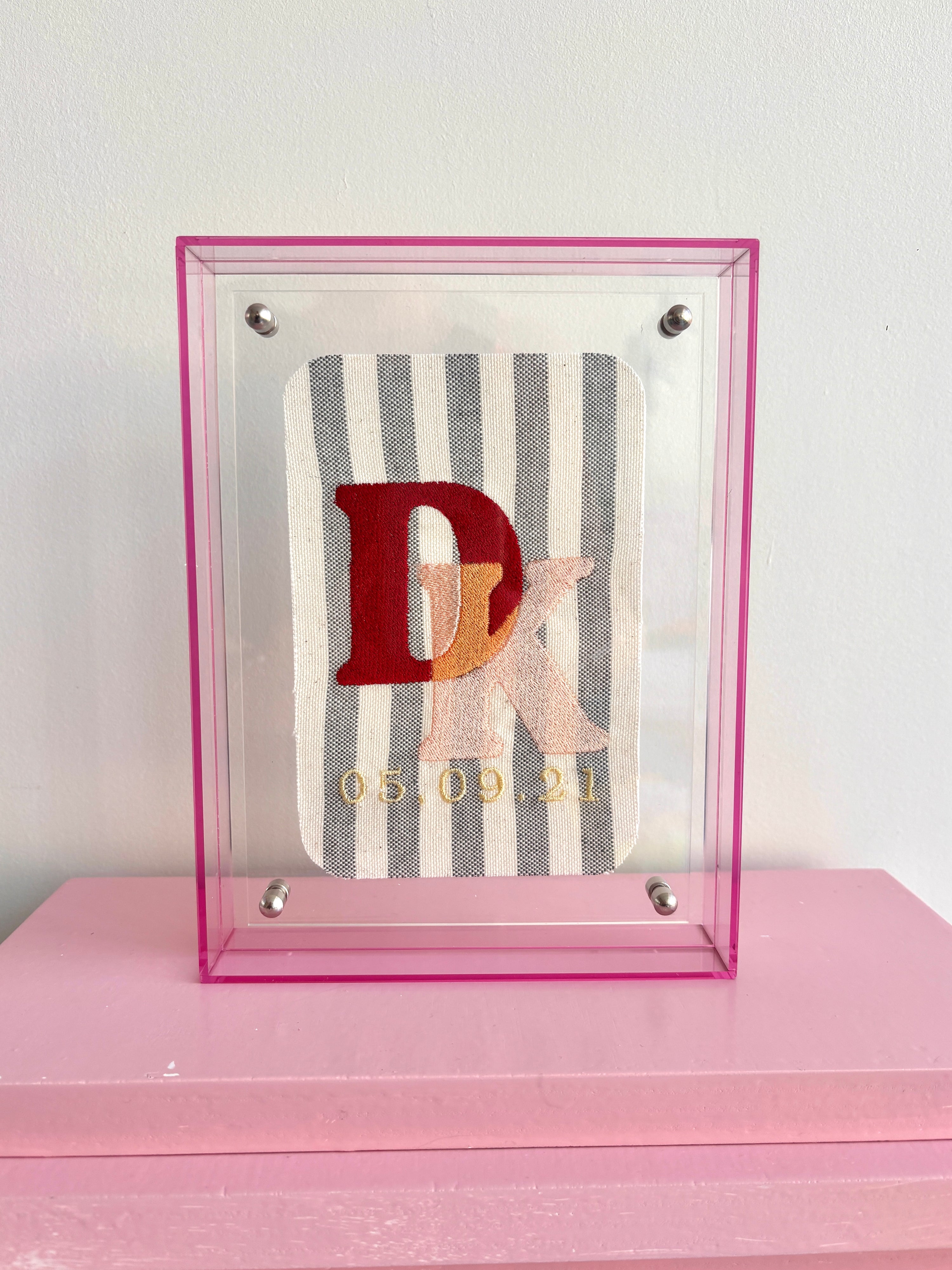 The Keepsake Initials - Burgundy & Soft Pink