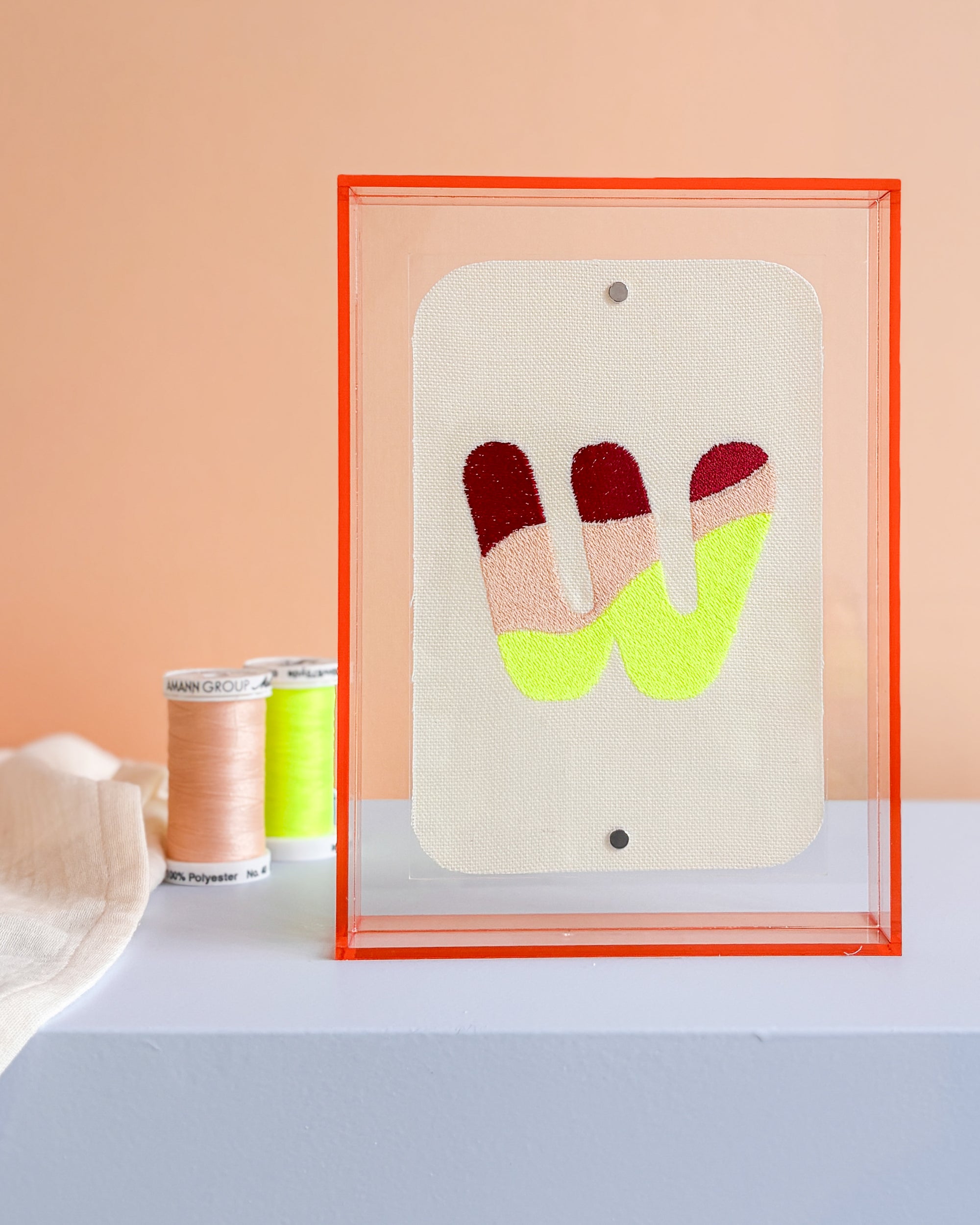 Classic Embroidered Initials - Amber