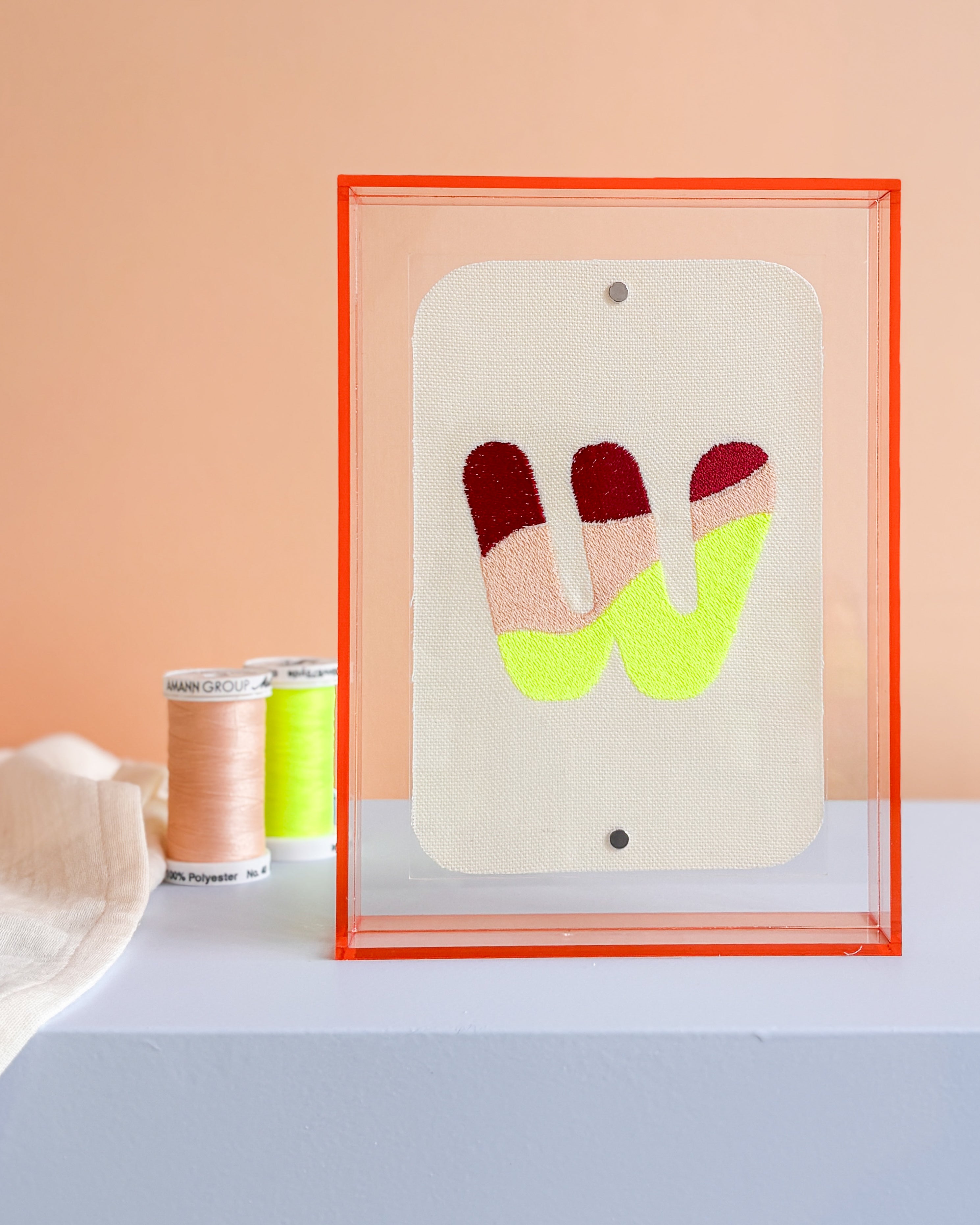 Classic Embroidered Initials - Amber