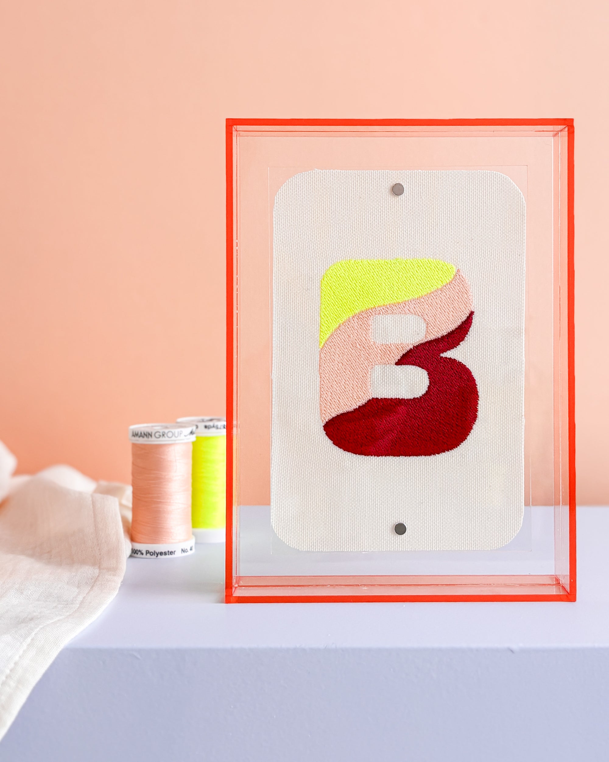 Classic Embroidered Initials - Amber
