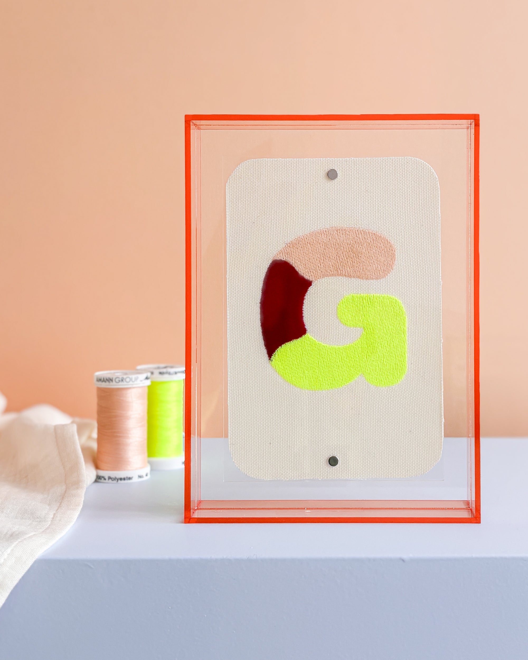 Classic Embroidered Initials - Amber