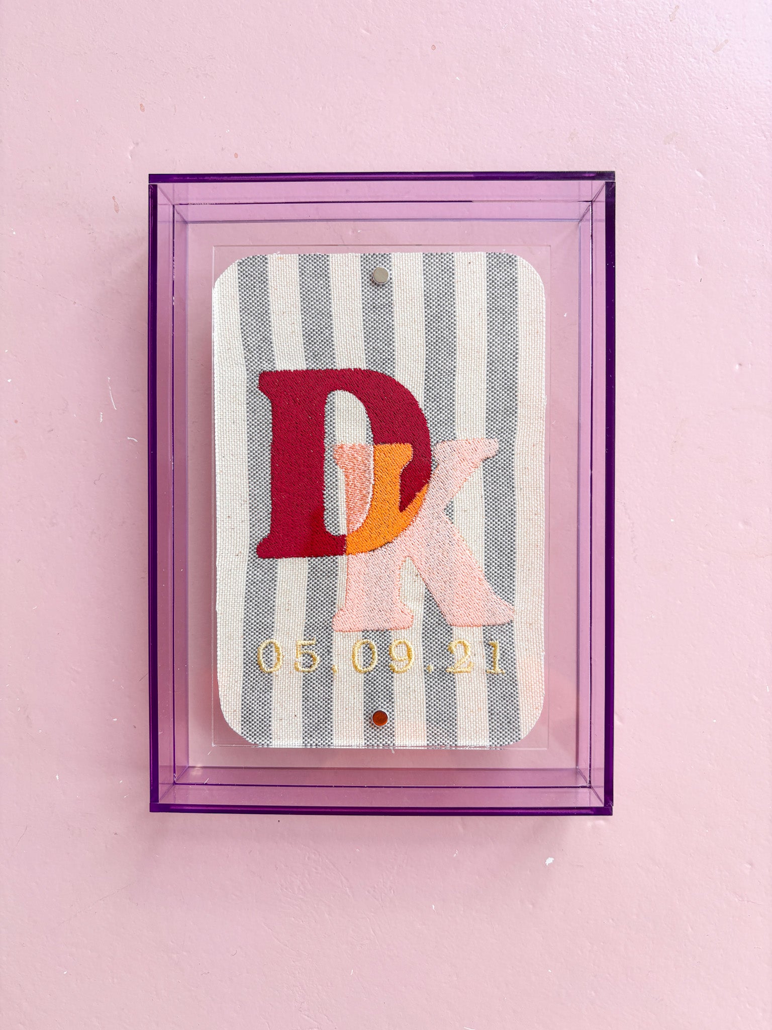 The Keepsake Initials - Burgundy & Soft Pink