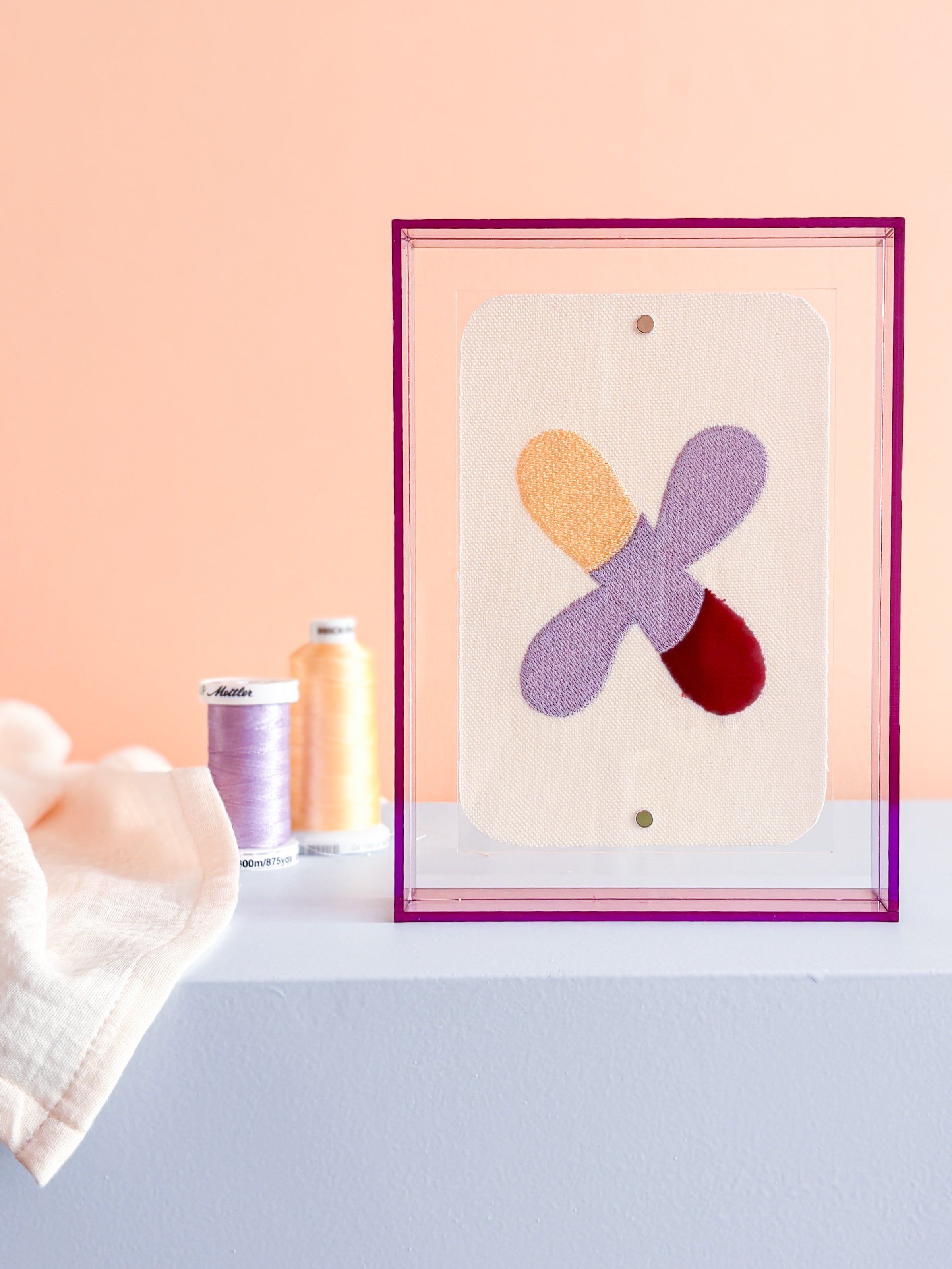 Classic Embroidered Initials - Violet