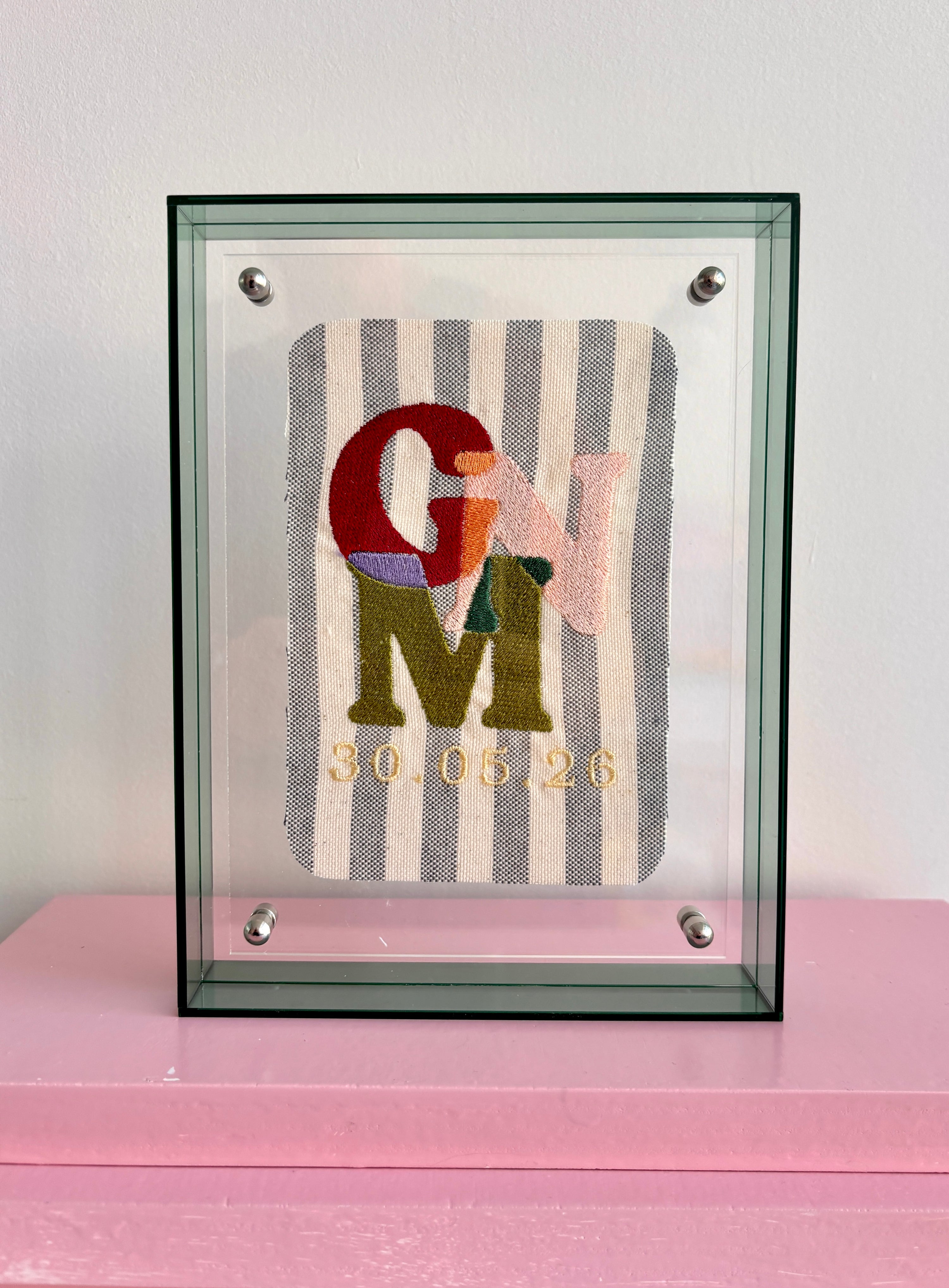 The Keepsake Initials - Burgundy & Soft Pink