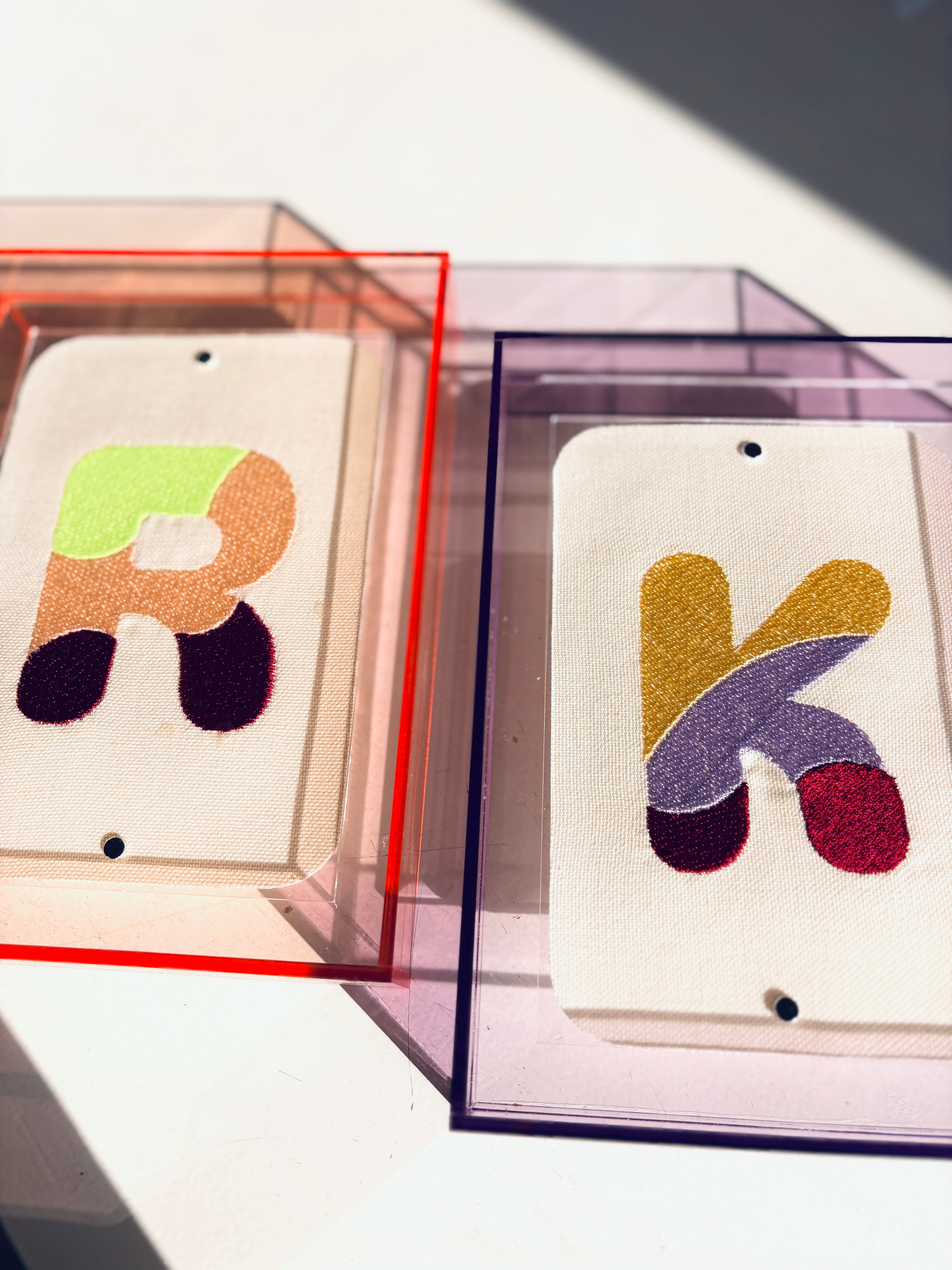 Classic Embroidered Initials - Amber