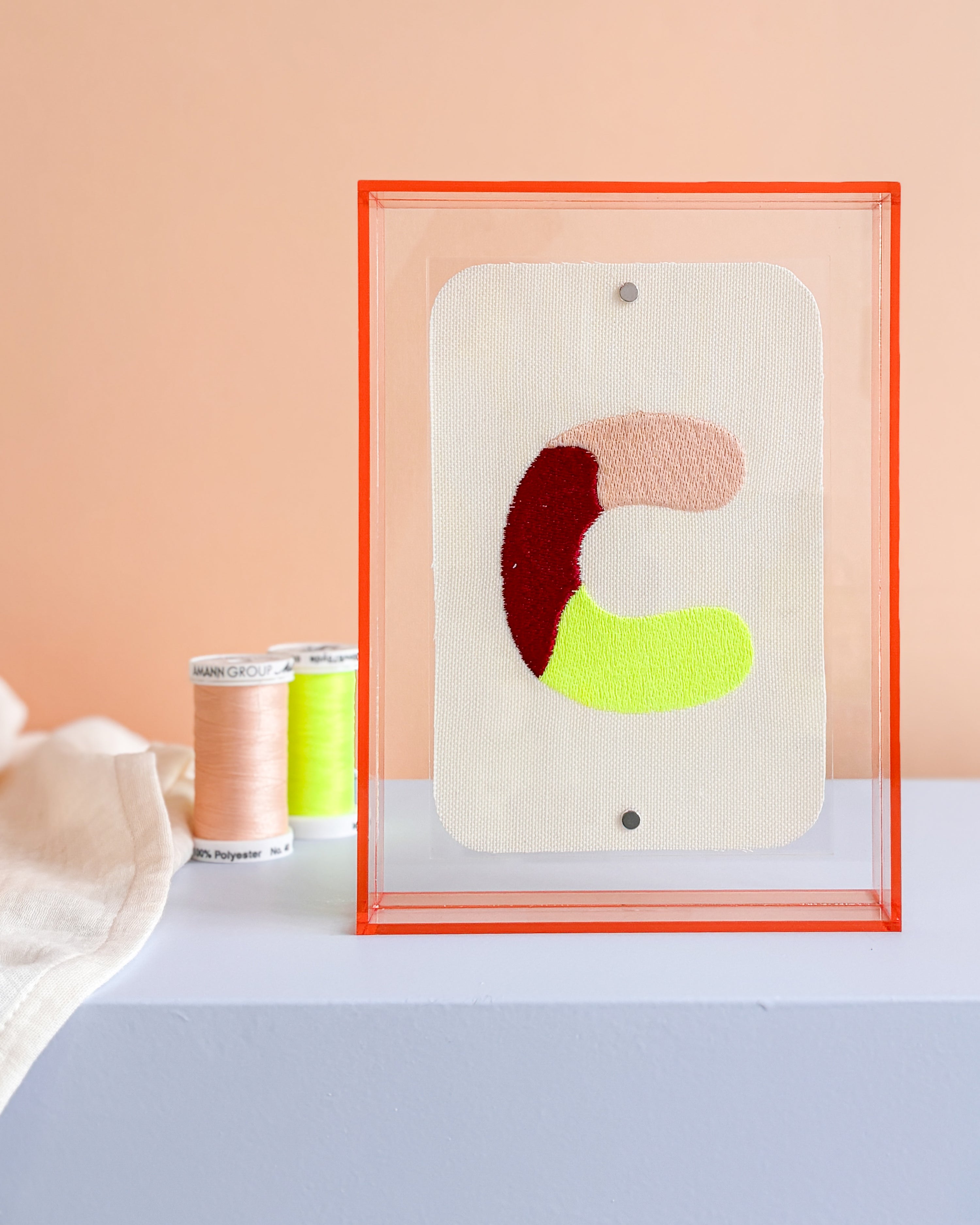 Classic Embroidered Initials - Amber