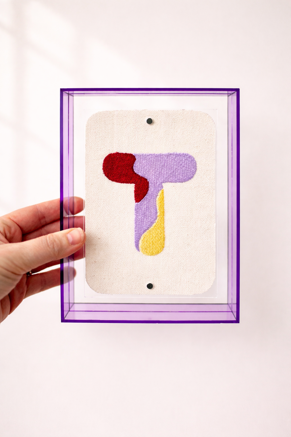 Classic Embroidered Initials - Violet