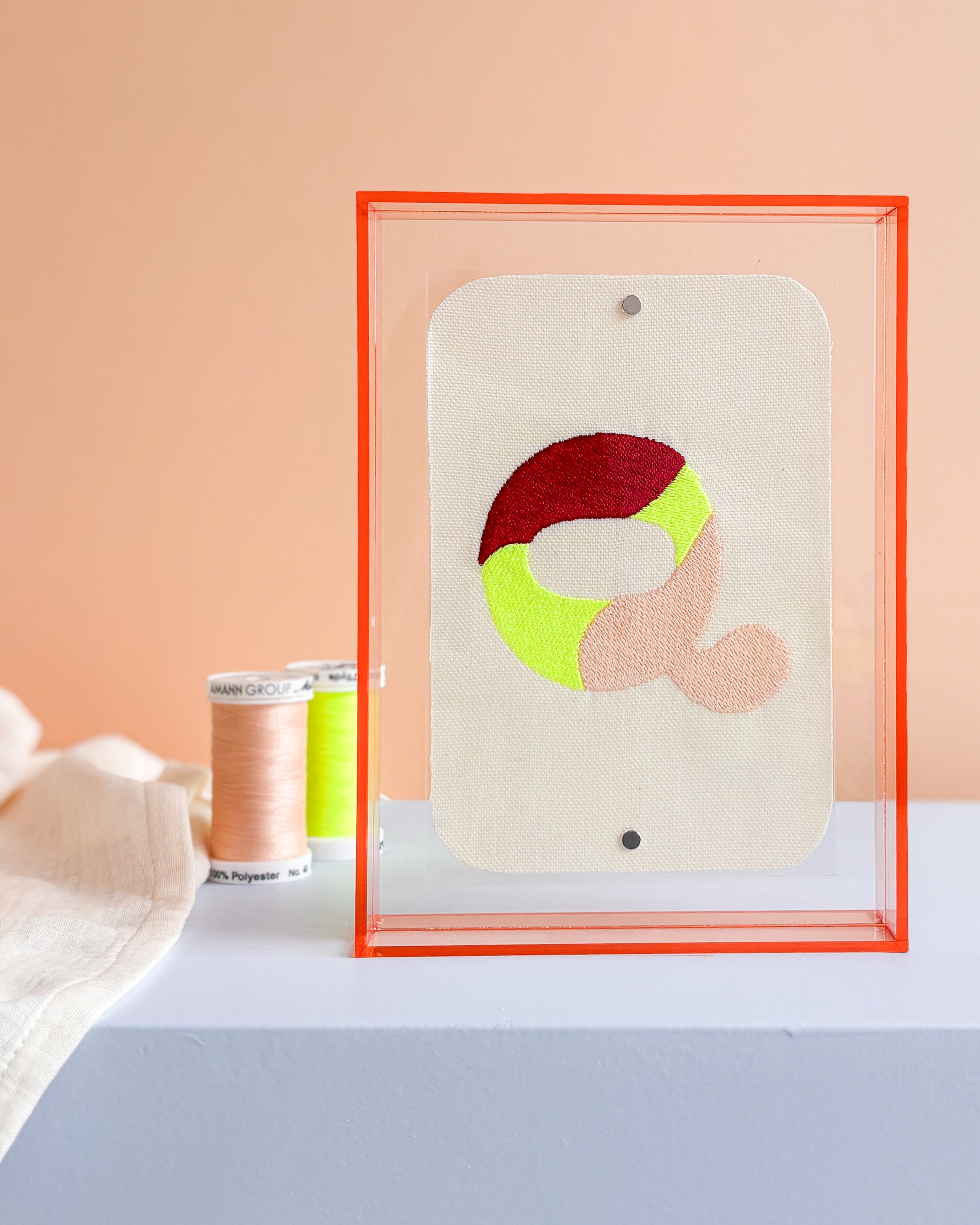 Classic Embroidered Initials - Amber