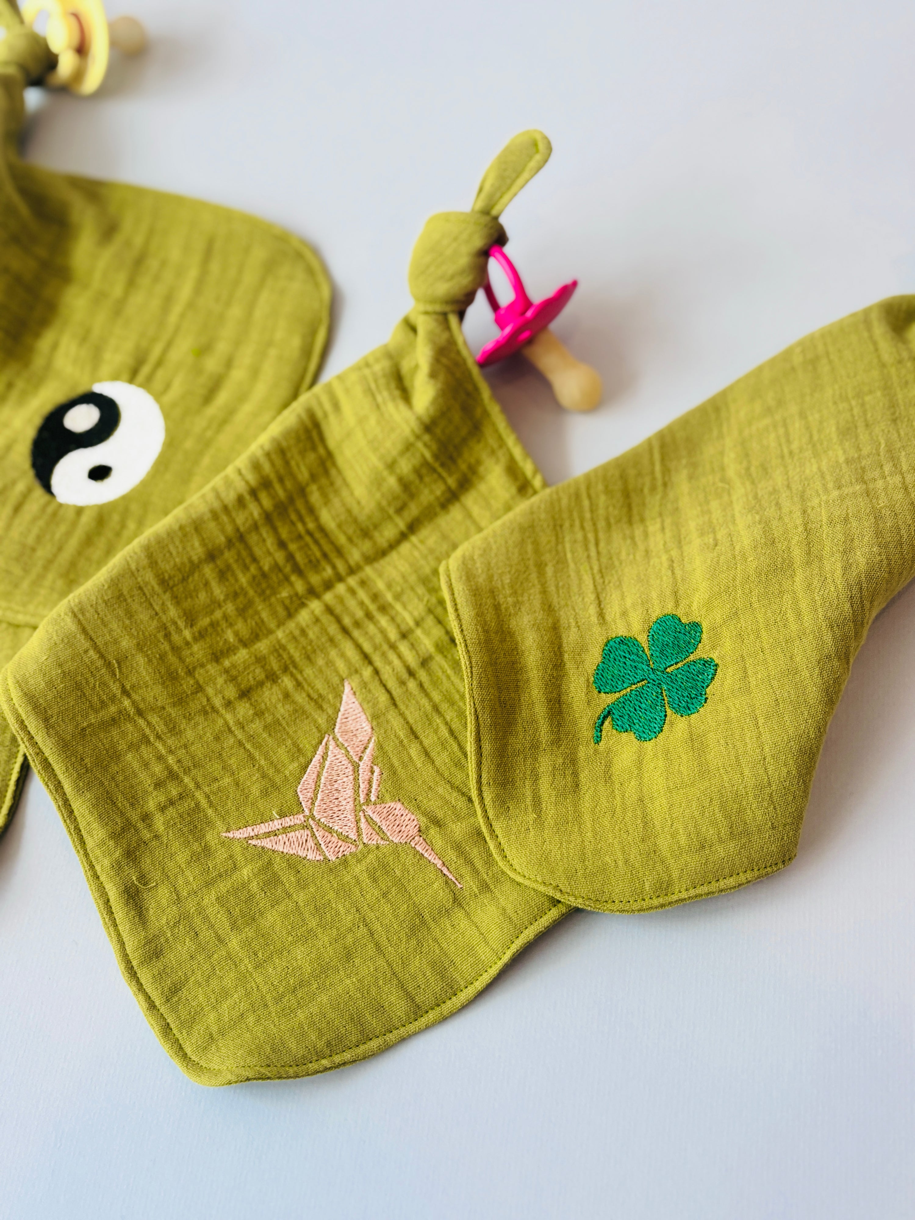 Speendoekje Warm groen - Ying Yang