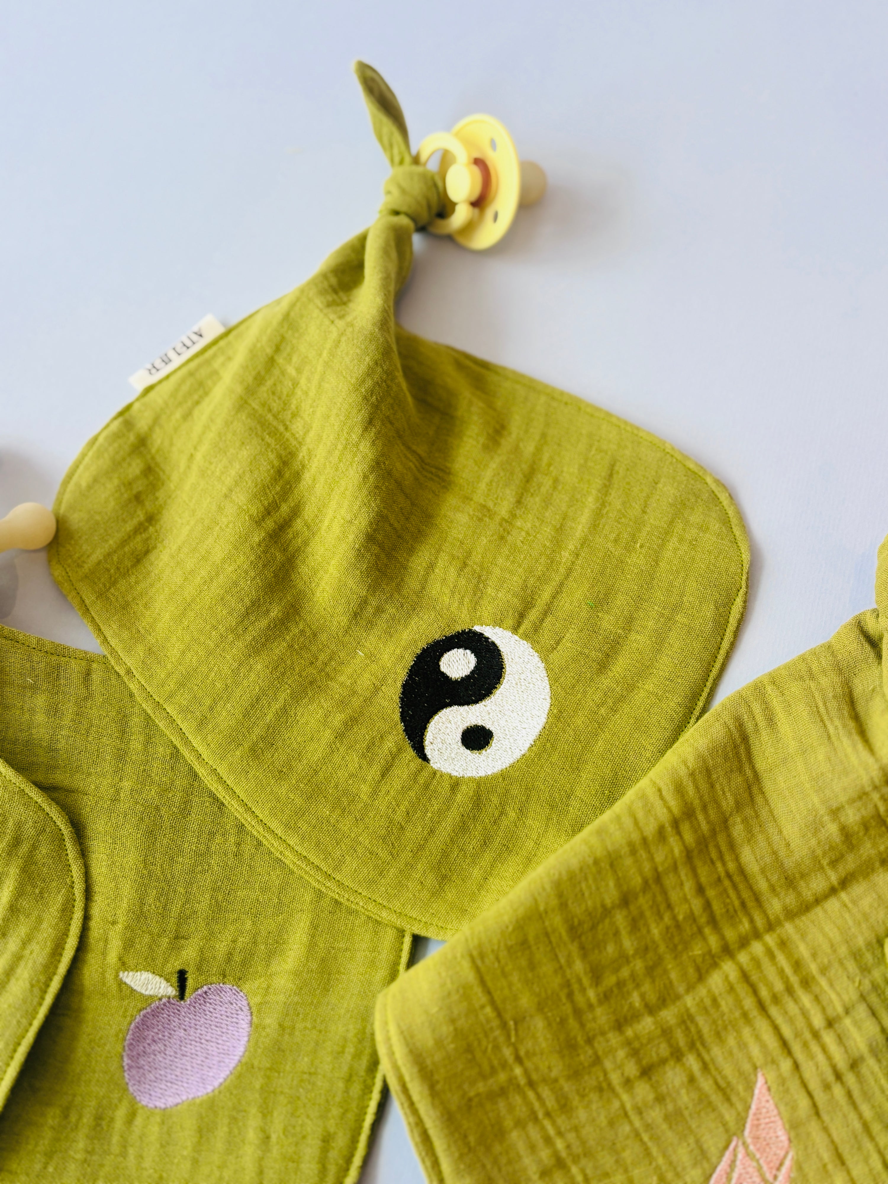 Speendoekje Warm groen - Ying Yang