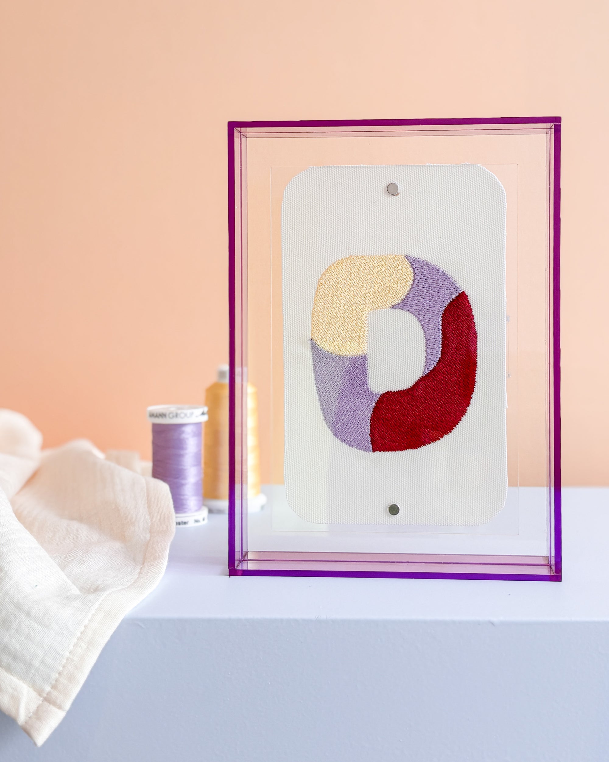 Classic Embroidered Initials - Violet