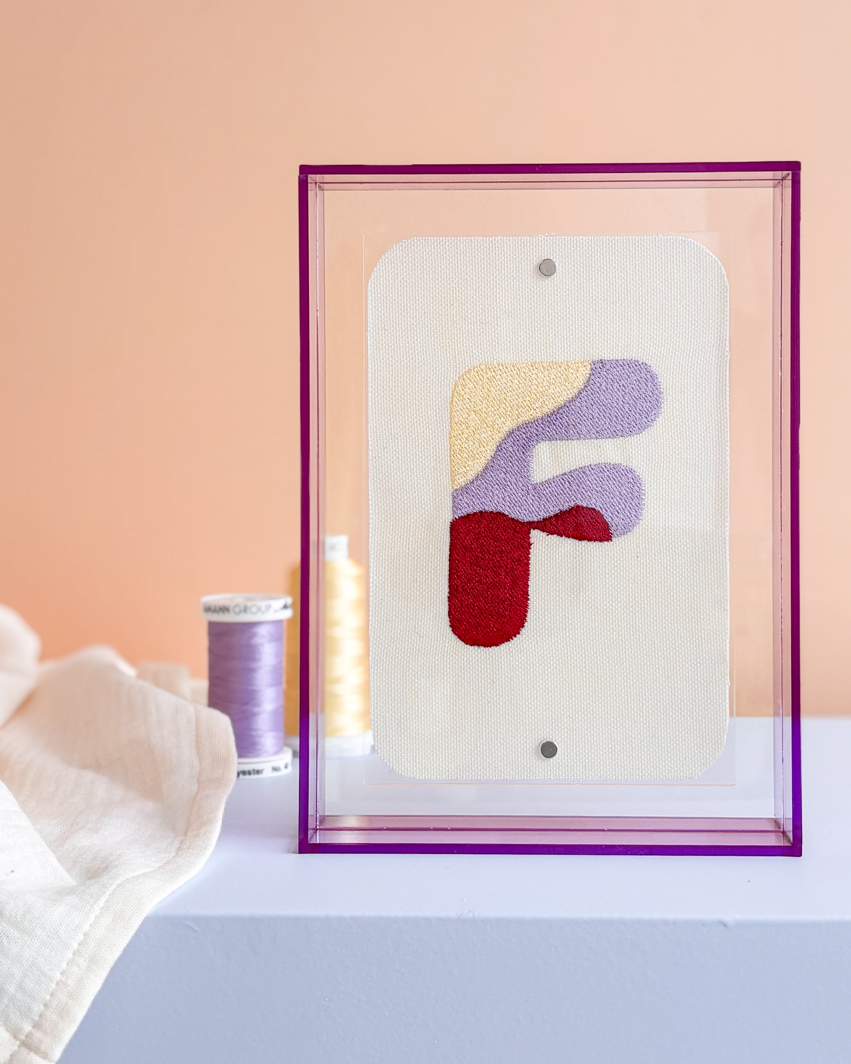 Classic Embroidered Initials - Violet