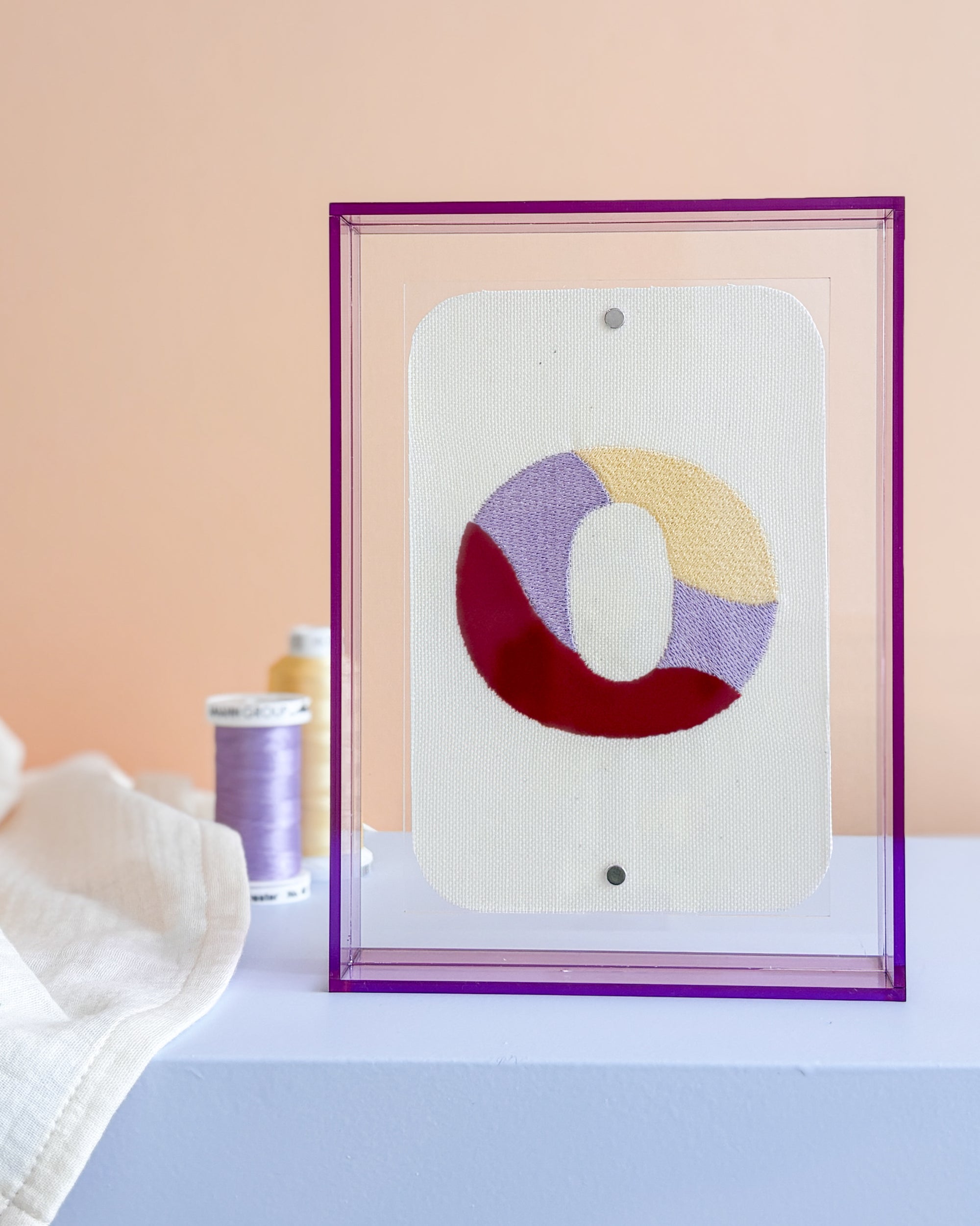 Classic Embroidered Initials - Violet
