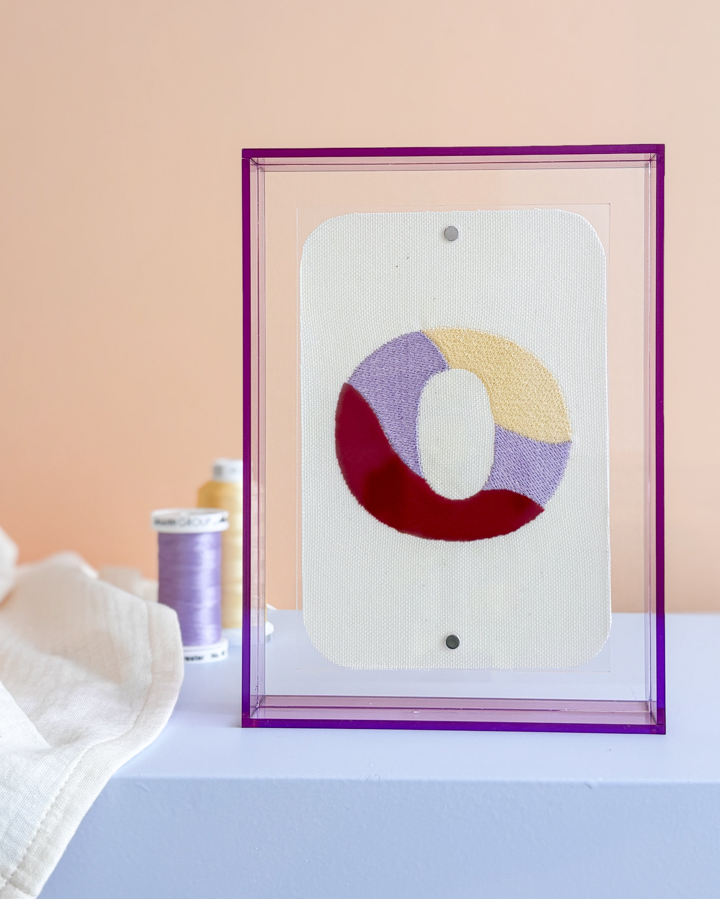 Classic Embroidered Initials - Violet