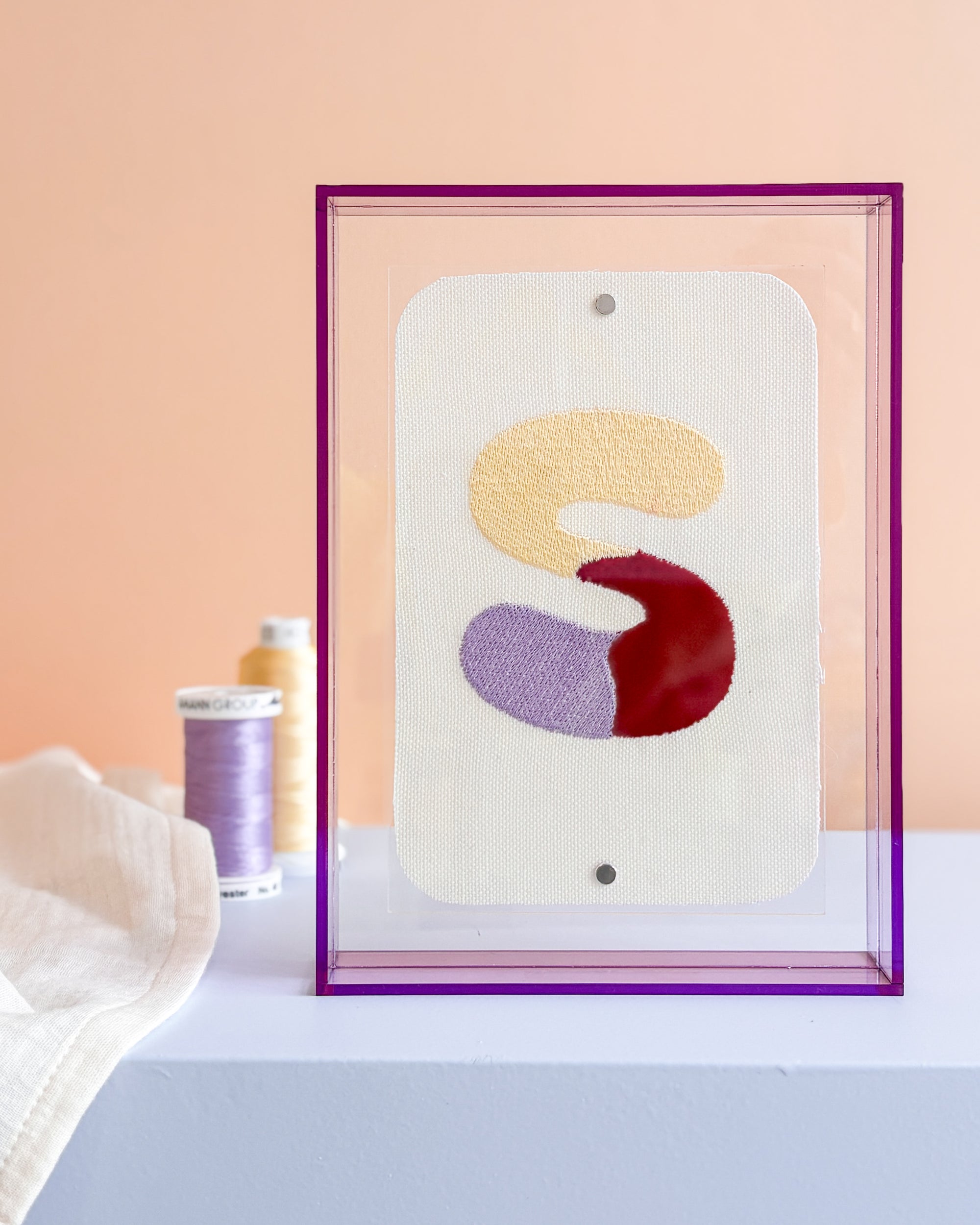 Classic Embroidered Initials - Violet