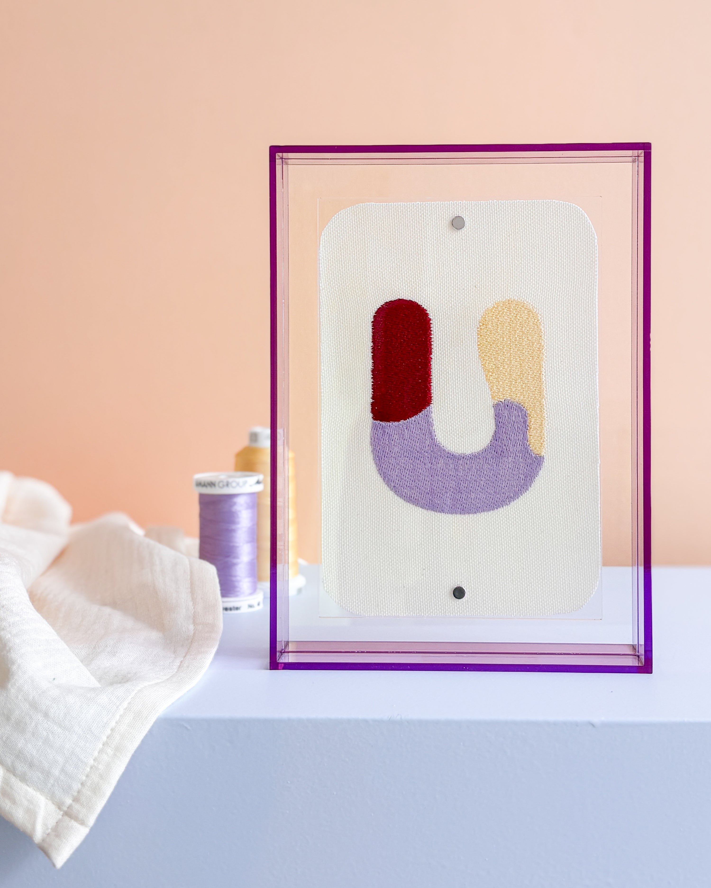 Classic Embroidered Initials - Violet