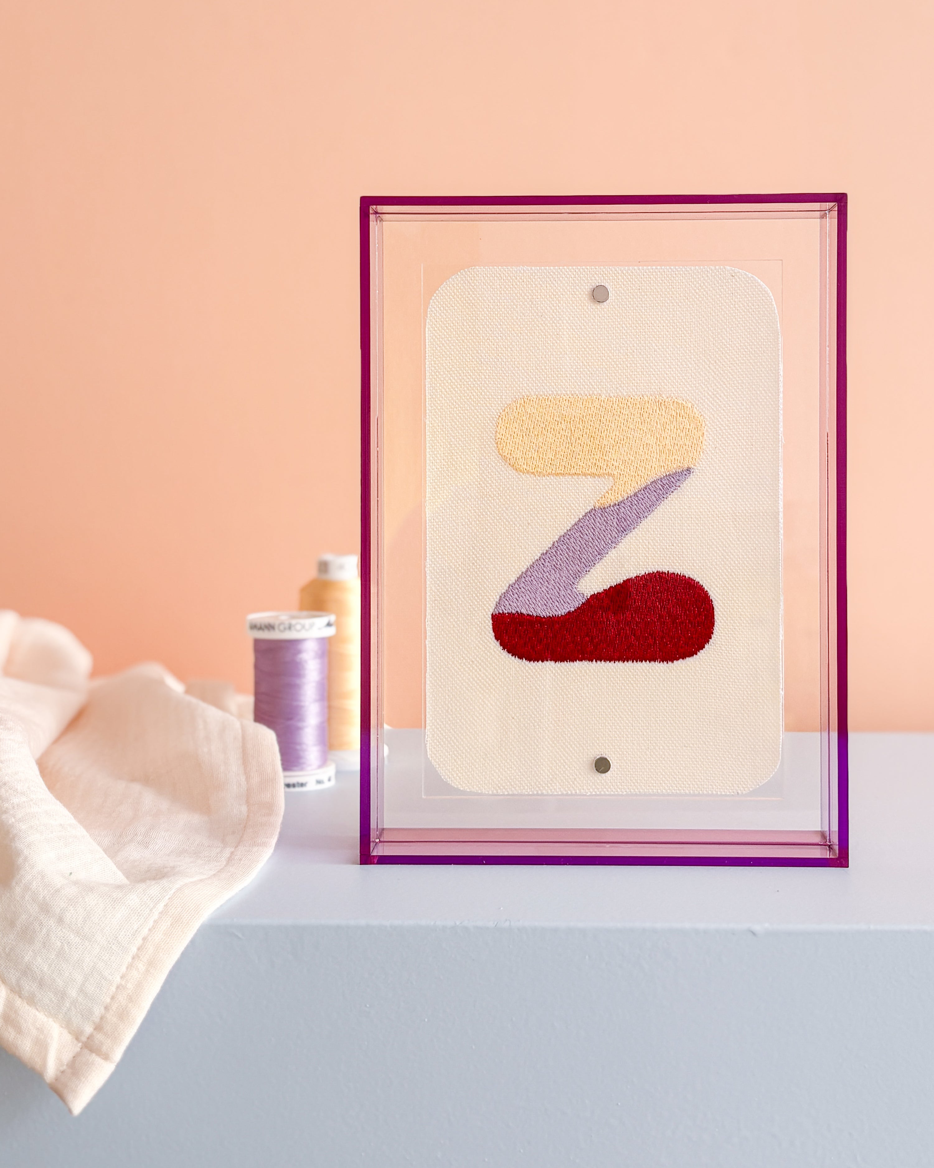Classic Embroidered Initials - Violet